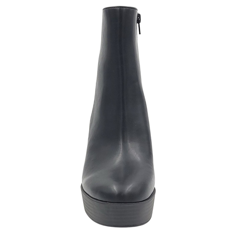 Alfani Galsuenda Platform Black Smooth Heeled Ankle Boots Sz 6.5 BNWB - Picture 5 of 9